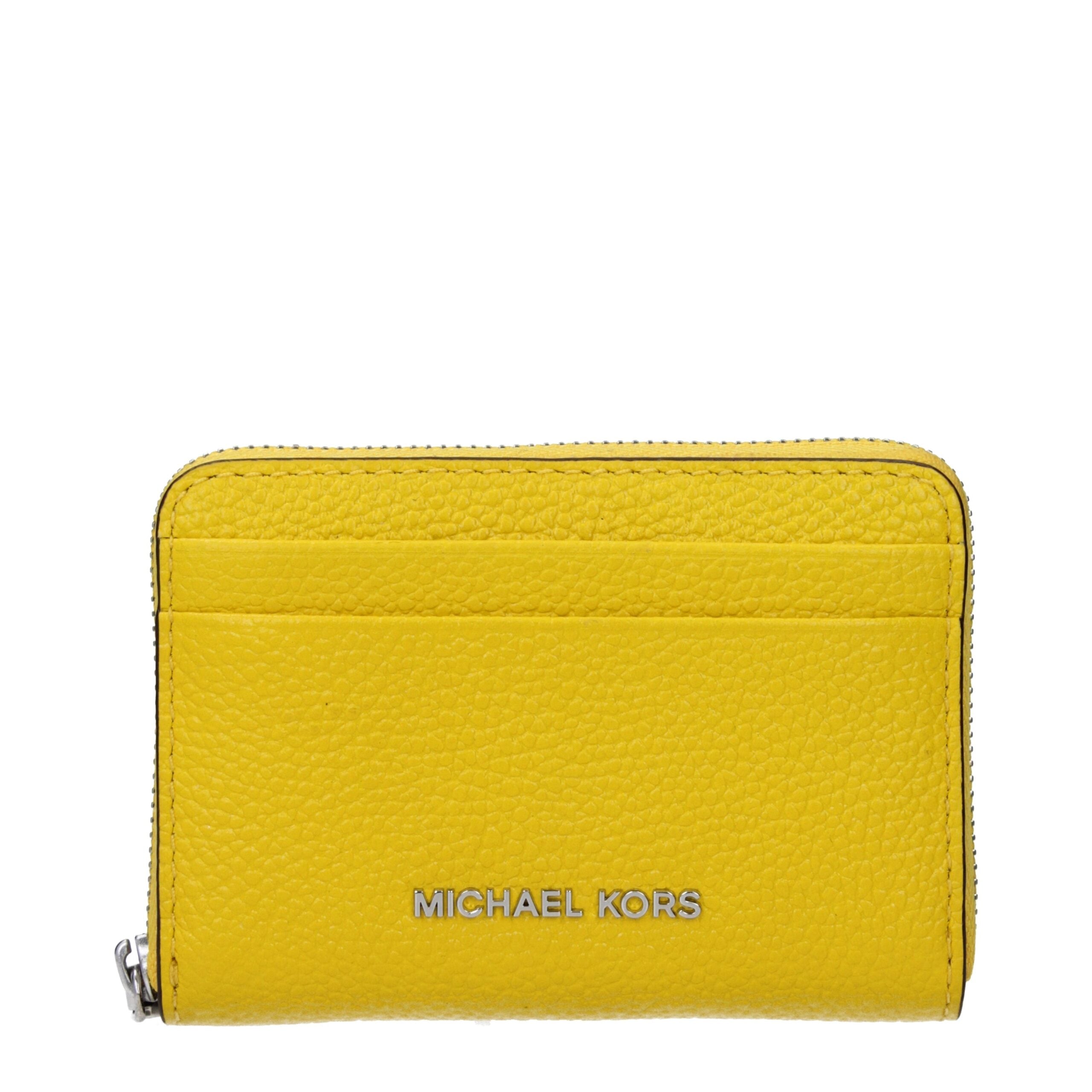 Yellow Leather CardholderDescription: The product with MPN 32T4SJ6Z5LBRTDNDLION and code F83420 leather in yellow is a document holders designed by Michael Kors. It has features like front logo.Yellow Leather Cardholder${tagsMichael KorsAulae Yellow Leath