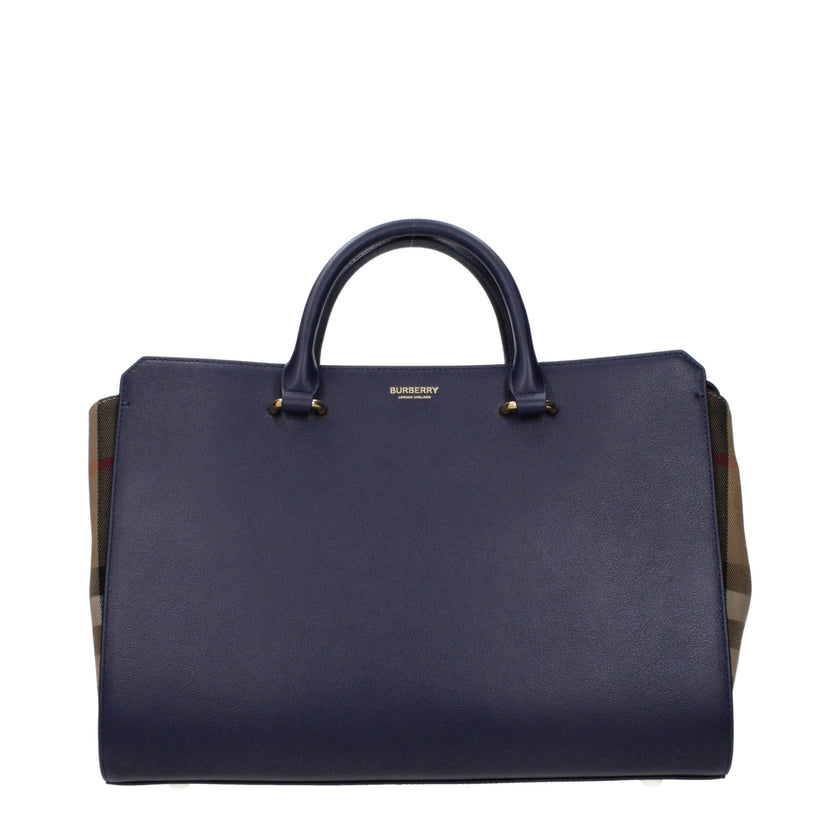 Blue Leather HandbagDescription: The product with MPN 80844MEDIA77 and code F83130 leather in blue is a handbags designed by Burberry. It has features like front logo, adjustable shoulder, removable shoulder.Blue Leather Handbag${tagsBurberryAulae Blue Le