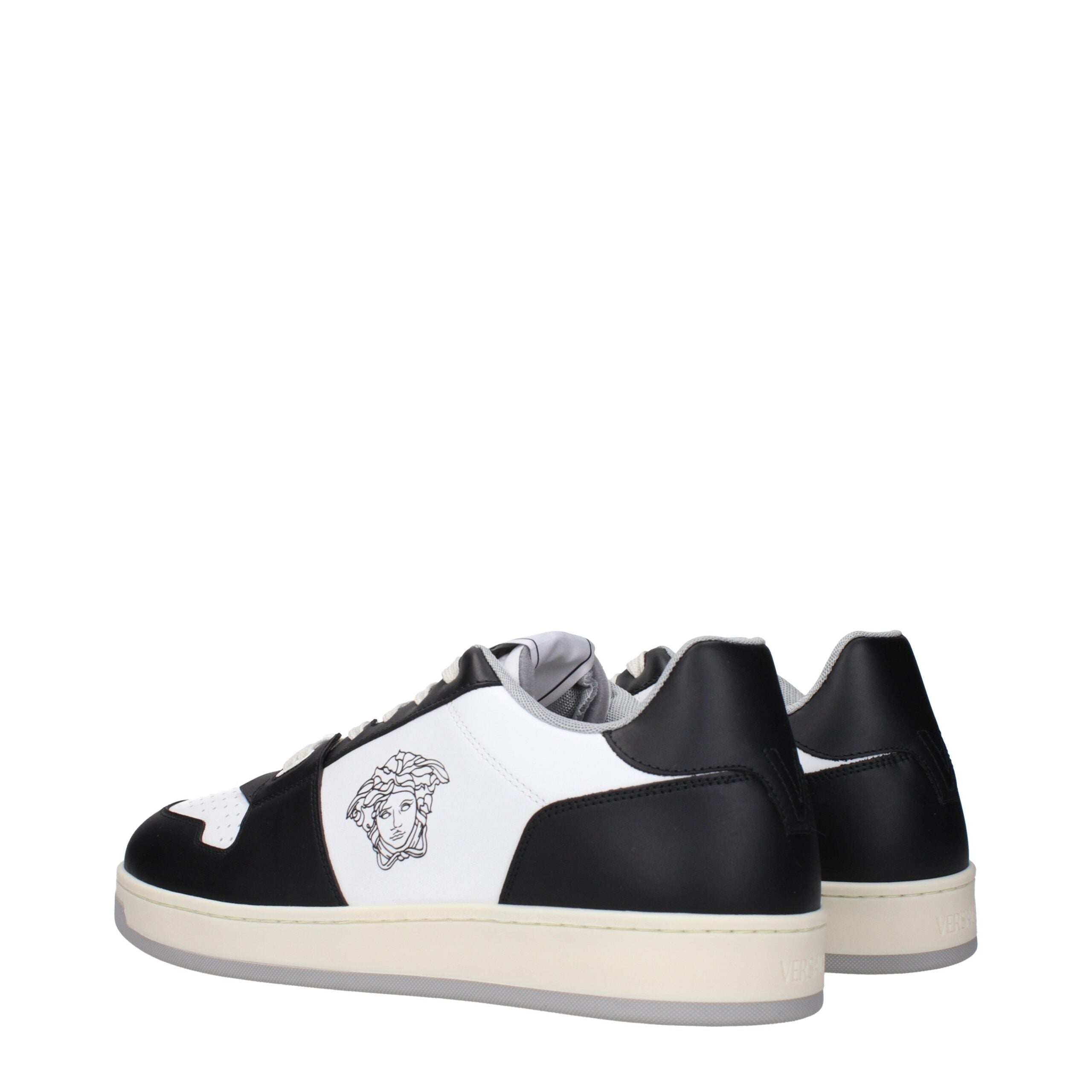 White Leather Low Top SneakersDescription: The product with MPN 10133771A115542B020 and code F83436 leather in white is a sneakers designed by Versace. It has features like front logo, back logo.White Leather Low Top Sneakers${tagsVersaceAulae White Leath