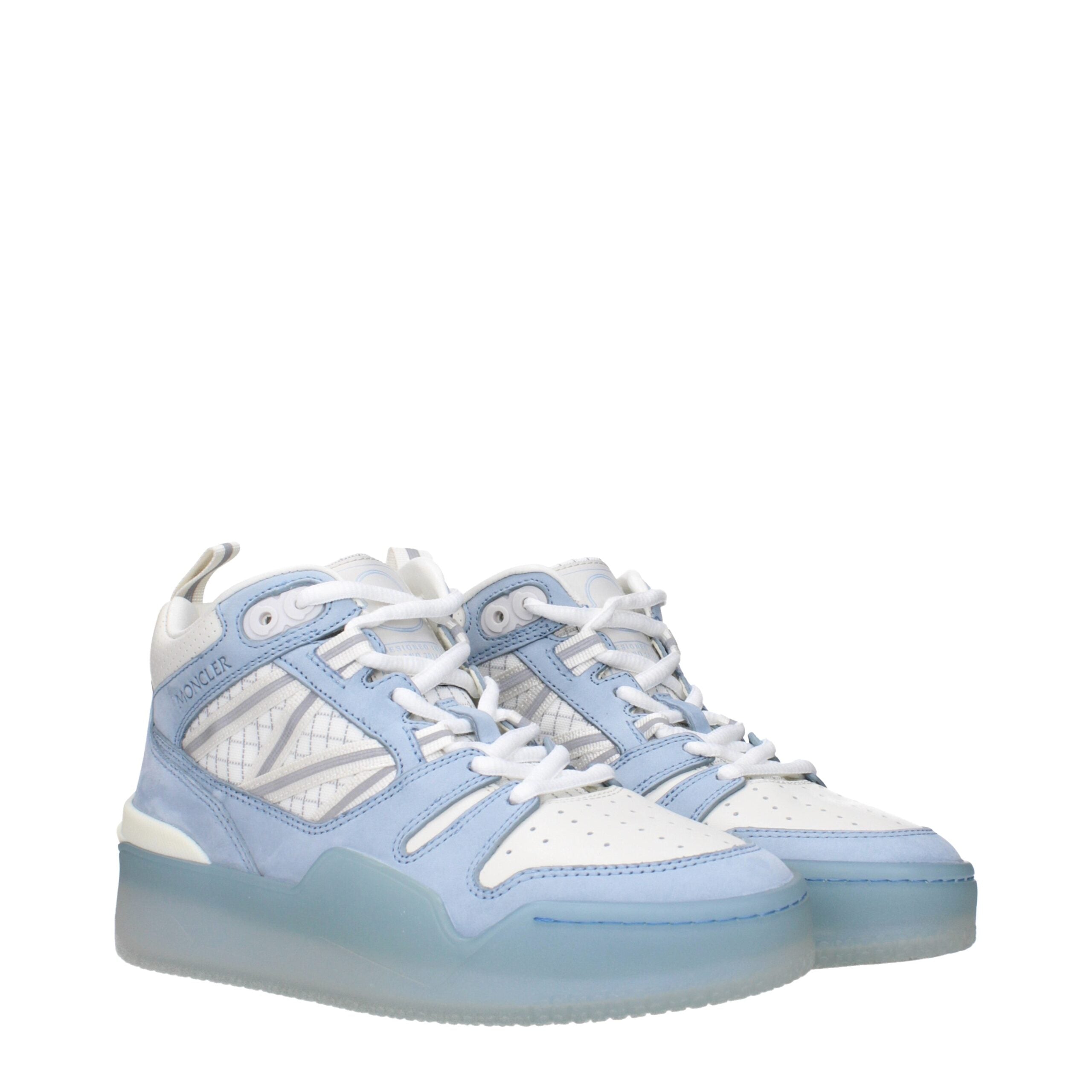 White Leather High-Top Sneakers with Logo Details