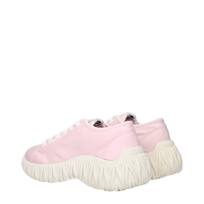 Pink Fabric Low Top SneakersDescription: The product with MPN 5E373DGUD010F0E18 and code F83678 fabric in pink is a sneakers designed by Miu Miu. It has features like front logo, back logo.Pink Fabric Low Top Sneakers${tagsMiu MiuAulae Pink Fabric Low Top
