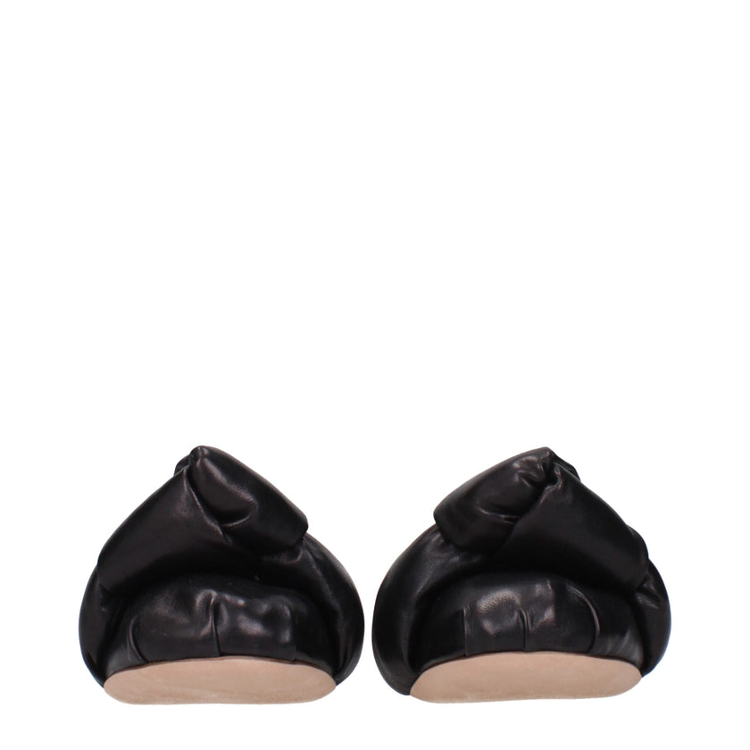 Black Leather Ballet FlatsDescription: The product with MPN 5F153DLZK005F0002 and code F83690 leather in black is a ballet flats designed by Miu Miu. It has features like front detail. Additional Info: Style: Casual Shoe sole: Leather Shoe tip: Round toe