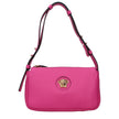 Pink Leather Shoulder BagDescription: The product with MPN 1014245DVIT2T1P86V and code F80309 leather in fuchsia is a shoulder bags designed by Versace. It has features like front detail, adjustable handle, back logo.Pink Leather Shoulder Bag${tagsVersace