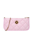 Pink Fabric Shoulder BagDescription: The product with MPN 10155411A139842PQ5VP and code F83750 fabric in pink is a shoulder bags designed by Versace. It has features like front detail.Pink Fabric Shoulder Bag${tagsVersaceAulae Pink Fabric Shoulder Bag Ver
