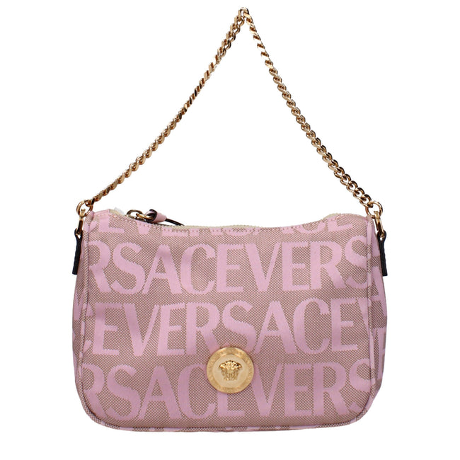 Pink Fabric HandbagDescription: The product with MPN 10126461A131852PL5V and code F83540 fabric in pink is a handbags designed by Versace. It has features like logo, removable shoulder.Pink Fabric Handbag${tagsVersaceAulae Pink Fabric Handbag VersaceAulae
