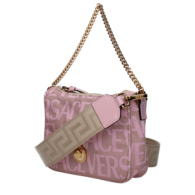 Pink Fabric HandbagDescription: The product with MPN 10126461A131852PL5V and code F83540 fabric in pink is a handbags designed by Versace. It has features like logo, removable shoulder.Pink Fabric Handbag${tagsVersaceAulae Pink Fabric Handbag VersaceAulae