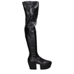 Black Leather Over The KneeDescription: The product with MPN 1WP1443LGW070F0002 and code F83858 leather in black is a boots designed by Prada. It has features like front logo, vintage effect.Black Leather Over The Knee${tagsPradaAulae Black Leather Over T