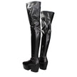 Black Leather Over The KneeDescription: The product with MPN 1WP1443LGW070F0002 and code F83858 leather in black is a boots designed by Prada. It has features like front logo, vintage effect.Black Leather Over The Knee${tagsPradaAulae Black Leather Over T