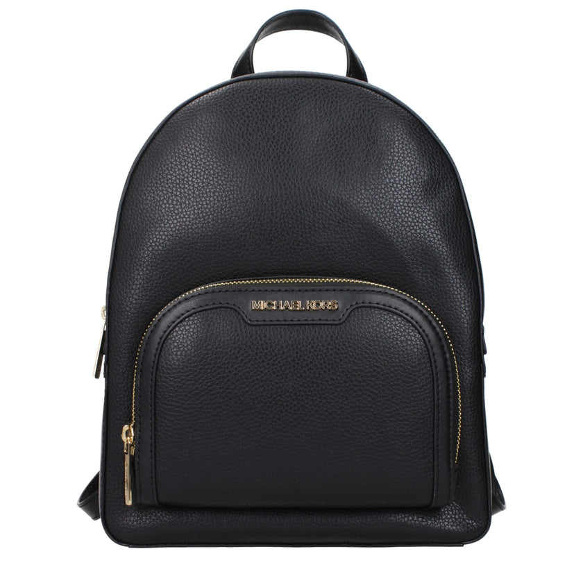 Black Leather BackpackDescription: The product with MPN 35S2G8TB2LBLACK and code F83865 leather in black is a backpacks and bumbags designed by Michael Kors. It has features like front logo, adjustable straps.Black Leather Backpack${tagsMichael KorsAulae