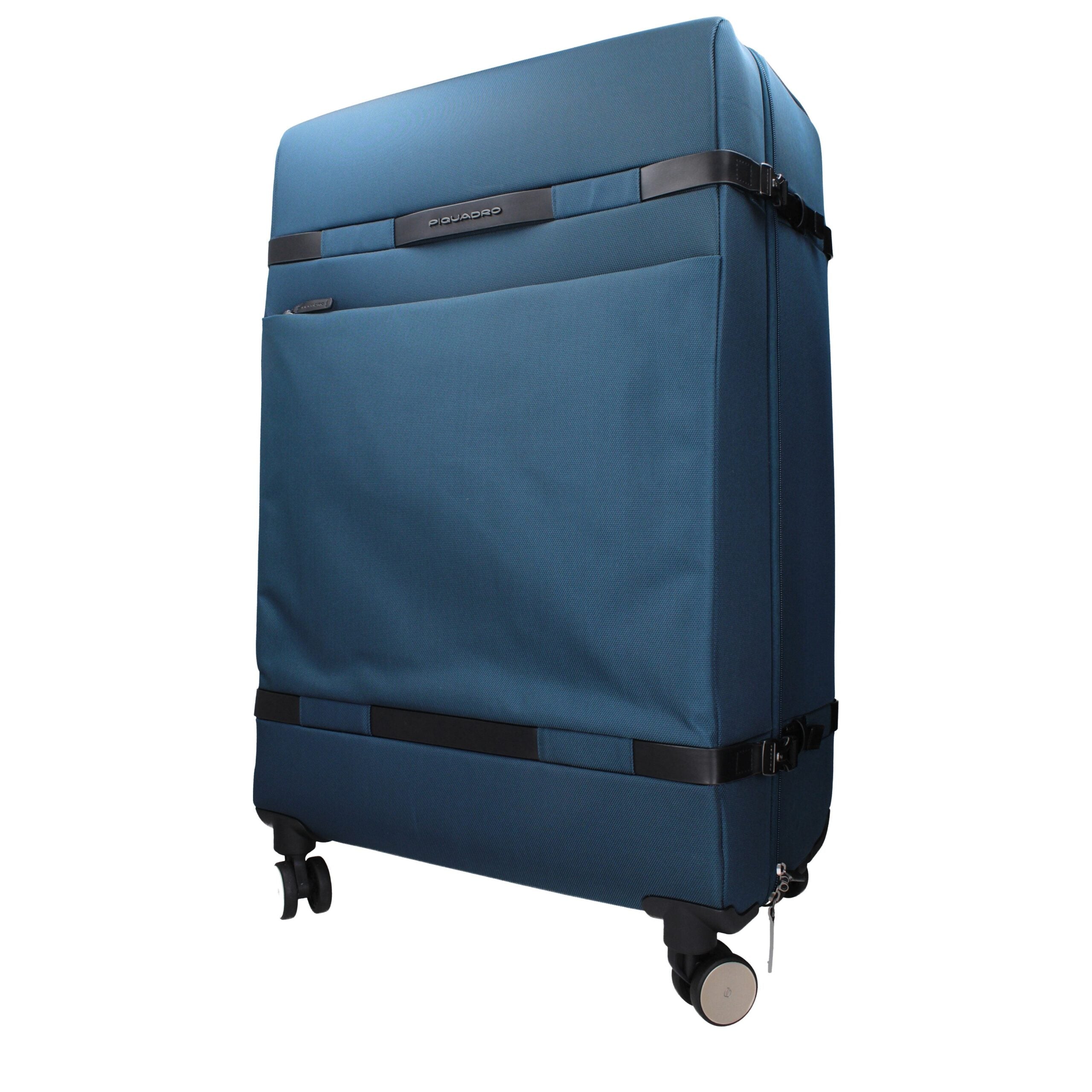 Blauer Trolley aus Synthetik mit TSA-Schloss von Piquadro