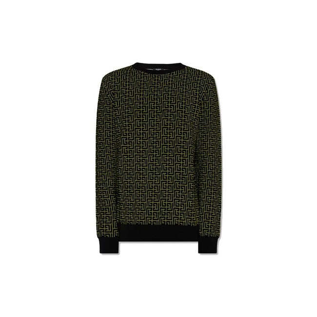 Green Wool SweaterBalmain wool and linen sweater with all-over logo pattern printGreen Wool Sweater${tagsBalmainAulae Green Wool Sweater BalmainAulae Green Wool Sweater Balmain wool and linen sweater with all-over logo pattern print 110295875926,11273,Bal