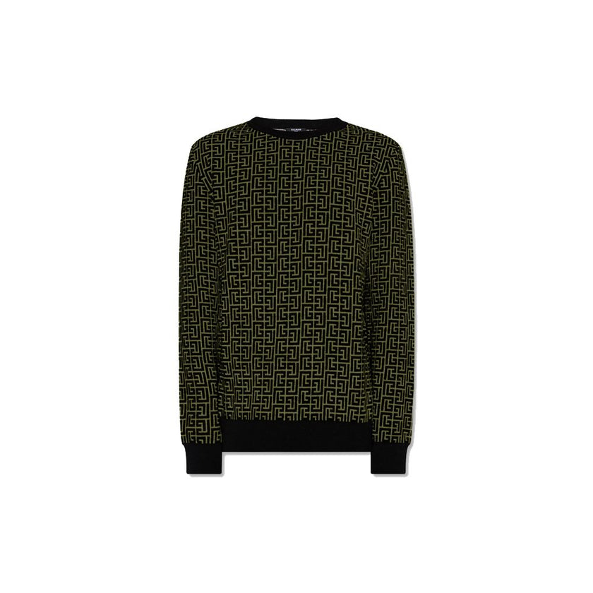 Green Wool SweaterBalmain wool and linen sweater with all-over logo pattern printGreen Wool Sweater${tagsBalmainAulae Green Wool Sweater BalmainAulae Green Wool Sweater Balmain wool and linen sweater with all-over logo pattern print 110295875926,11273,Bal