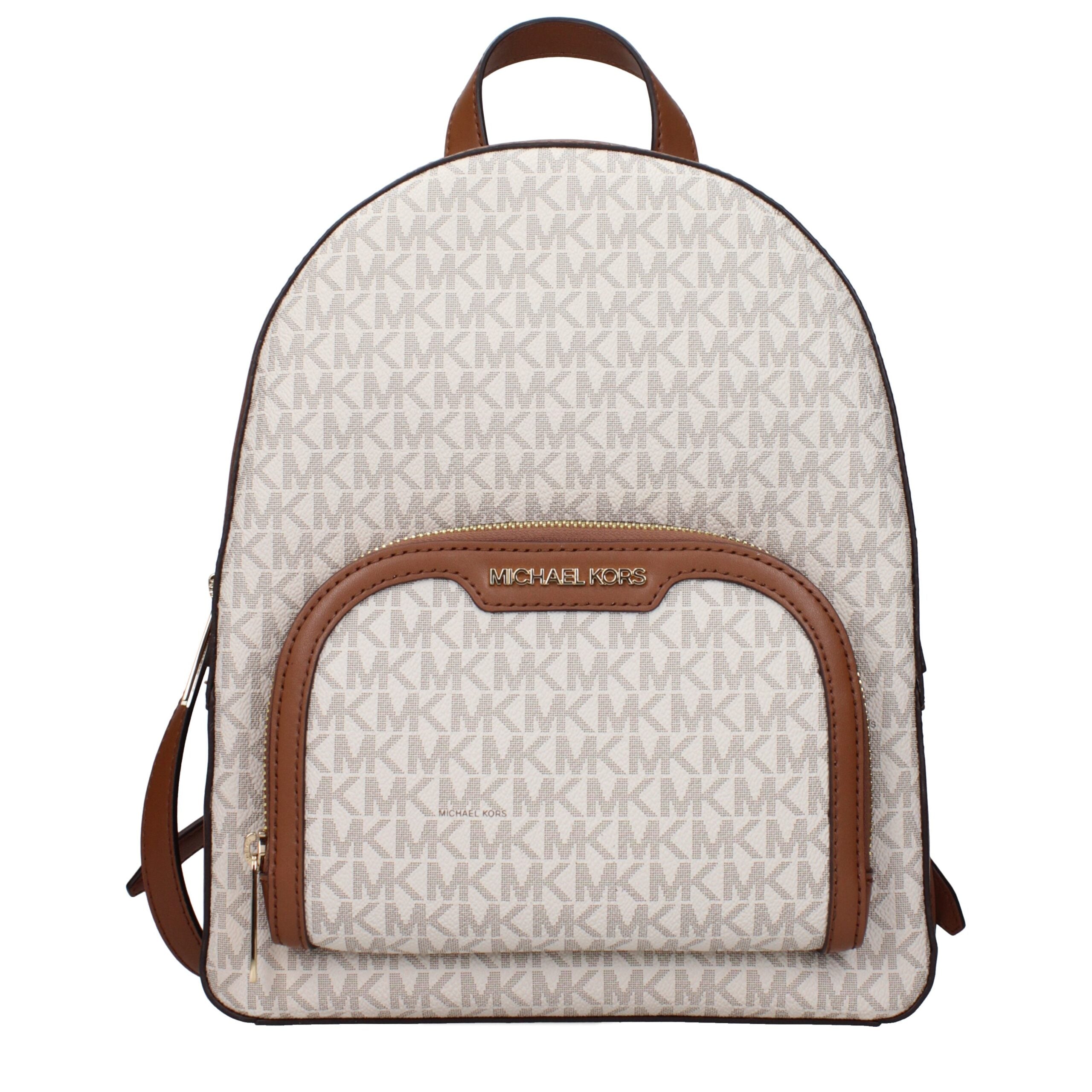 Beigefarbener Stoffrucksack