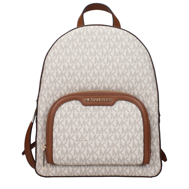 Beige Fabric BackpackDescription: The product with MPN 35S2G8TB2BVANILLA and code F83864 fabric in beige is a backpacks and bumbags designed by Michael Kors. It has features like logo, front logo, adjustable straps.Beige Fabric Backpack${tagsMichael KorsA