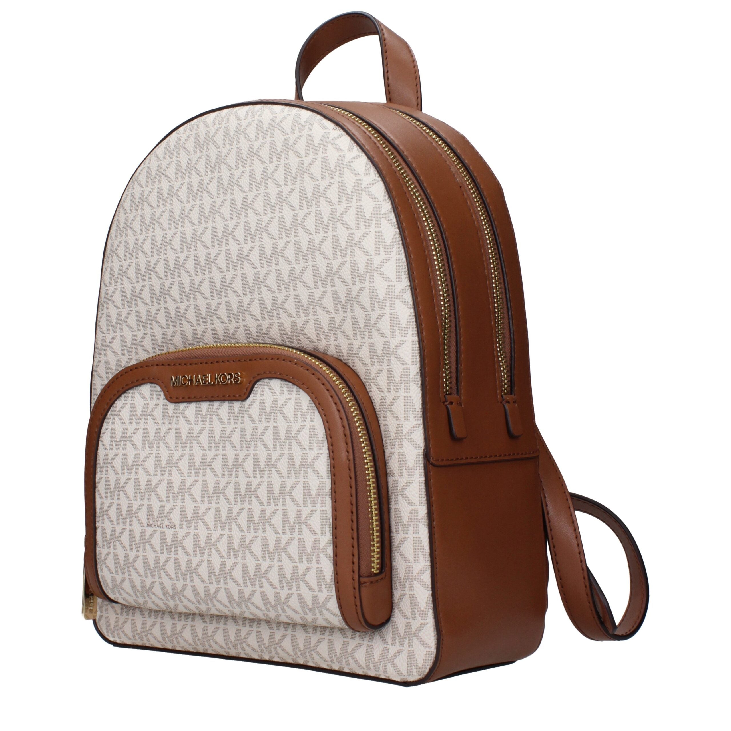 Beigefarbener Stoffrucksack