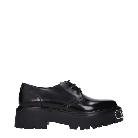 Black Leather Oxfords And DerbiesDescription: The product with MPN 353303602C38NO and code F83851 leather in black is a lace up and monkstrap designed by Celine. It has features like front logo, back logo.Black Leather Oxfords And Derbies${tagsCelineAulae