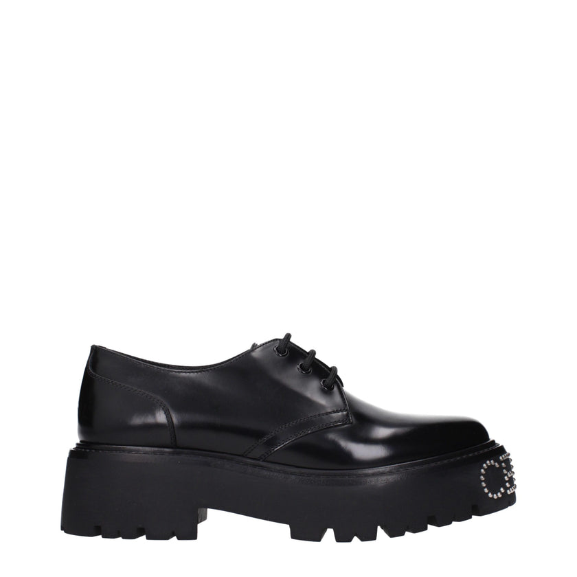 Black Leather Oxfords And DerbiesDescription: The product with MPN 353303602C38NO and code F83851 leather in black is a lace up and monkstrap designed by Celine. It has features like front logo, back logo.Black Leather Oxfords And Derbies${tagsCelineAulae