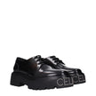 Black Leather Oxfords And DerbiesDescription: The product with MPN 353303602C38NO and code F83851 leather in black is a lace up and monkstrap designed by Celine. It has features like front logo, back logo.Black Leather Oxfords And Derbies${tagsCelineAulae