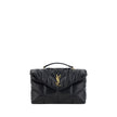 Black Lamb Ovis Aries Aries Shoulder BagThe Puffer Toy Shoulder Bag by Saint Laurent is a compact and luxurious accessory perfect for completing elegant looks with a contemporary twist. Made of soft lambskin leather, it features a padded design with all-o