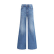 Blue Cotton Flared JeansChloé’s Flare Jeans are an iconic garment that reinterprets a classic with a touch of contemporary elegance. Featuring a traditional five-pocket pattern, they offer functionality and timeless style. The high waist slims the figure