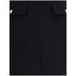 Black Wool Midi SkirtChloé’s Bouclé wool midi Skirt is a sleek, structured piece designed to hit the knee. Crafted from premium bouclé wool, it features front flap pockets accented with gold-tone buttons. The side zip and hook fastening on the left hip en