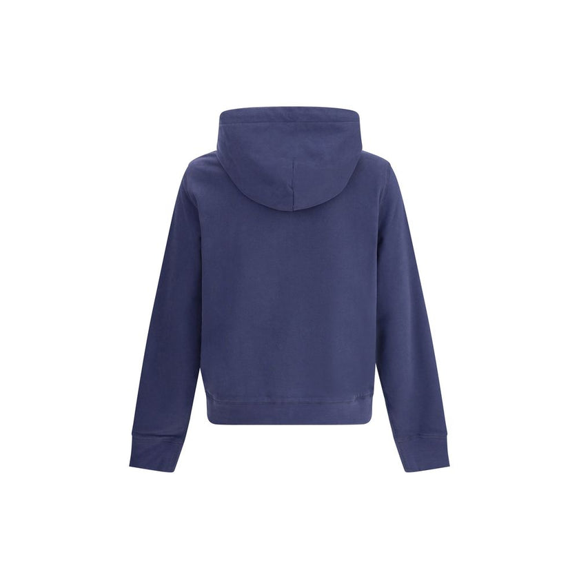 Blue Cotton SweatshirtThe Moncler x Gilga Farm Zip-Up Hoodie by Donald Glover pays homage to the orange groves of Gilga Farm, where the fruit is reinvented as a distinctive logo. Crafted from soft cotton fleece, it features an adjustable drawstring hood a