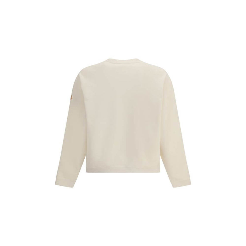 Moncler x Gilga Farm by Donald Glover cotton SweatshirtDonald Glover’s Moncler x Gilga Farm Cotton Sweatshirt playfully celebrates the brand’s mascot during a visit to Gilga Farm. Crafted from soft cotton fleece, this crewneck sweatshirt combines comfort