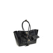 Black Calf Leather Bos Taurus Shoulder BagBalenciaga’s Bel Air medium Shoulder Bag is a sophisticated accessory in crocodile-effect calfskin leather. A versatile carry all, it can be carried either on the shoulder or in the hand thanks to the two handles