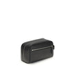 Black Calf Leather Bos Taurus HandbagBalenciaga’s logoed Beauty Case combines functionality and style in a compact, detail-oriented design. Featuring a double top zipper, it offers a convenient, full opening, while the side panel pull makes it easy to car