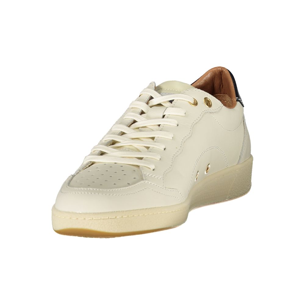 Bianco Leather Sneakers with Removable Insole by Blauer
