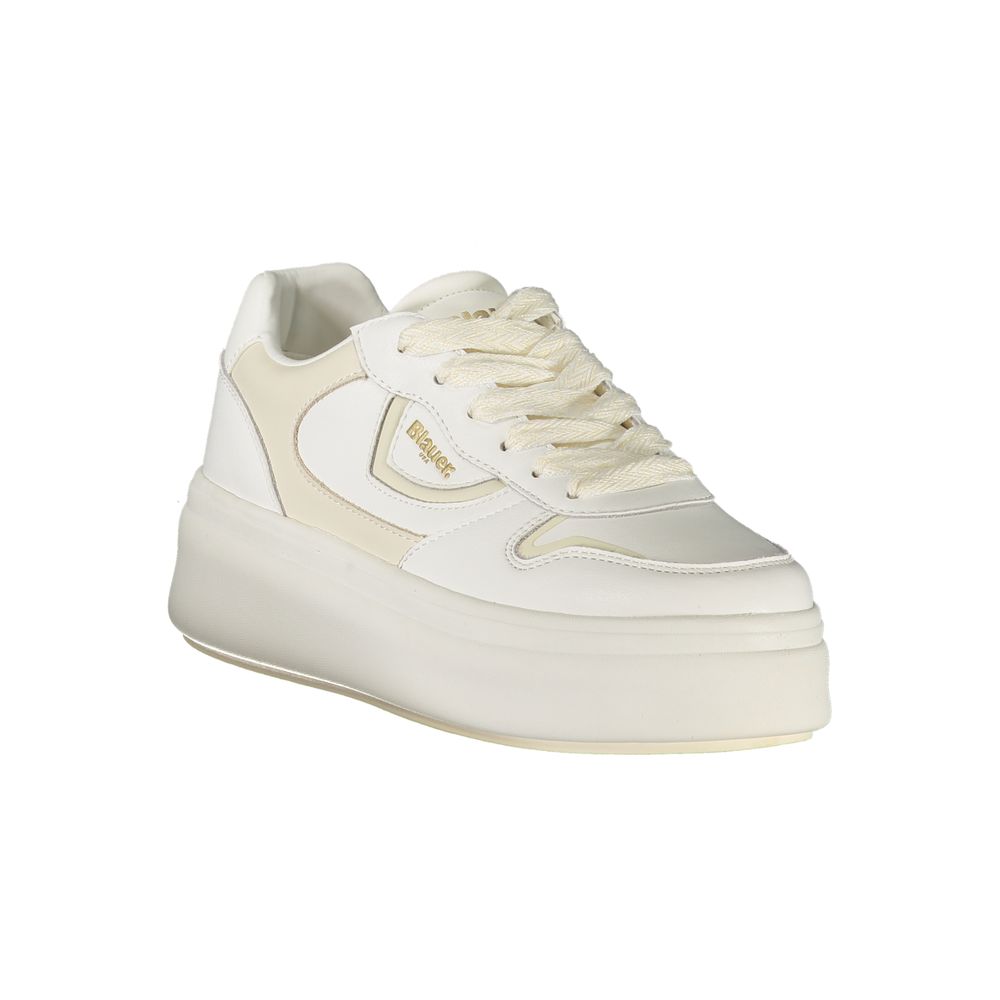 Blauer Sneaker aus Synthetikleder für Damen