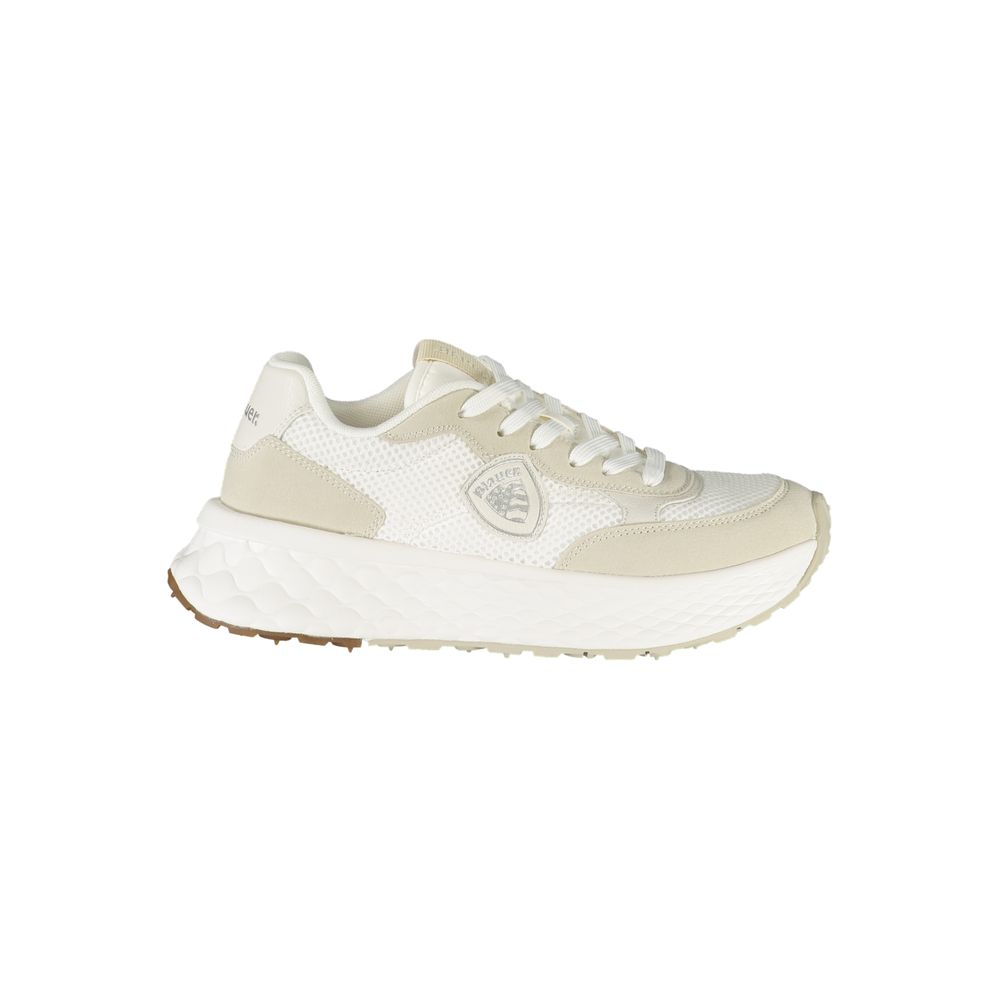 White Synthetic Women’s Sneaker with Removable Footbed
