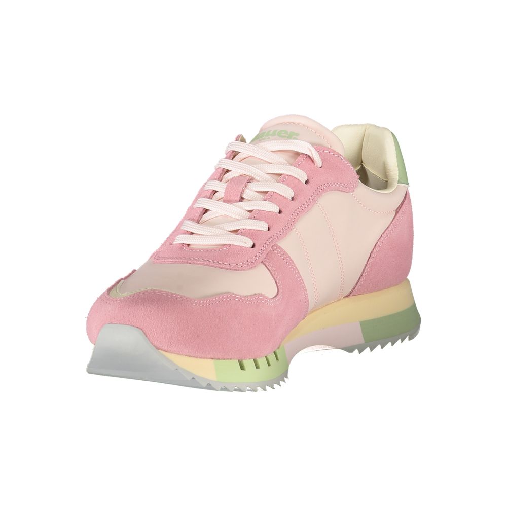 Rosa Damen-Sneaker aus Kunstleder mit herausnehmbarer Innensohle