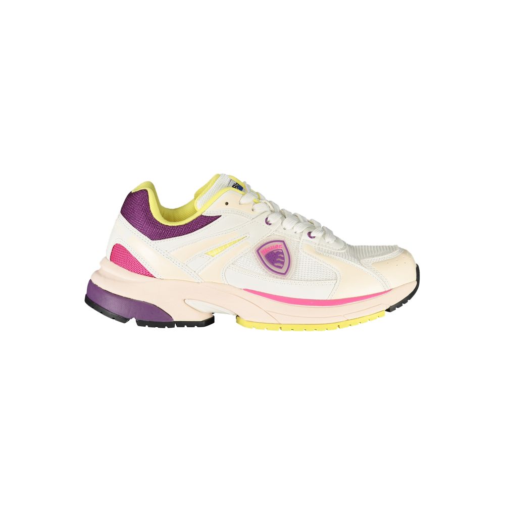 White Synthetic Women’s Sneaker with Removable Insole