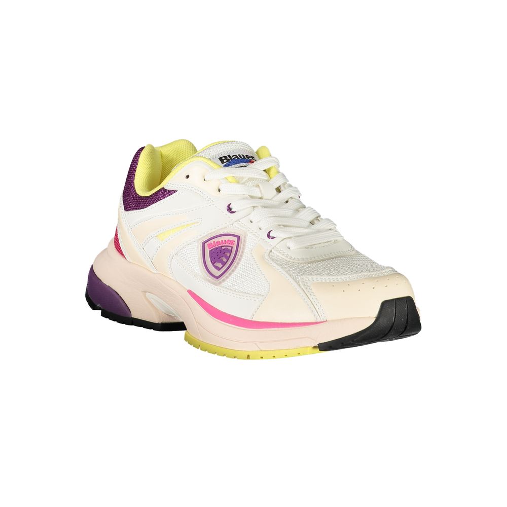 White Synthetic Women’s Sneaker with Removable Insole