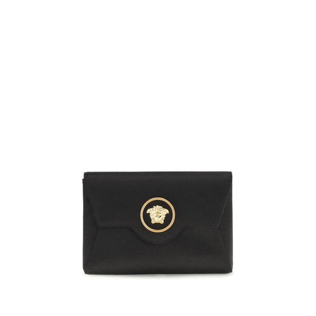 Black Calf Leather Bos Taurus Shoulder BagThe La Medusa Shoulder Bag by Versace is an elegant and iconic accessory, embellished with the distinctive metal La Medusa detail applied to the front flap. Equipped with a practical interior slit pocket, it featu