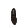 Brown Calf Leather Bos Taurus Slip-On LoafersPrada’s Suede Loafers reinterpret the classic model with a tapered, lightweight silhouette, enhanced by the refined finish of suede leather. The upper is embellished with the screen-printed logo, while the rubb