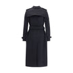 Black Cashmere CoatKensington Coat by Burberry is a timeless classic with impeccable style. It features a double-breasted button closure, hook-and-eye collar, epaulettes and waist belt. Buttoned welt pockets, strappy cuffs and a buttoned back vent complet
