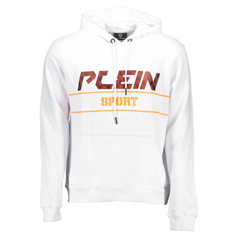 White Cotton Sweatshirtlong-sleeved sweatshirt with hood, 1 central pocket, contrasting details, print, logoWhite Cotton Sweatshirt${tagsPlein SportAulae White Cotton Sweatshirt Plein SportAulae White Cotton Sweatshirt long-sleeved sweatshirt with hood, 1