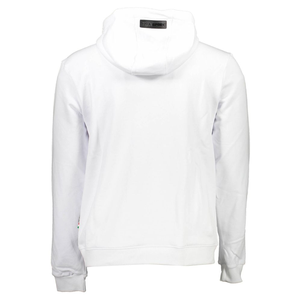 White Cotton Sweatshirtlong-sleeved sweatshirt with hood, 1 central pocket, contrasting details, print, logoWhite Cotton Sweatshirt${tagsPlein SportAulae White Cotton Sweatshirt Plein SportAulae White Cotton Sweatshirt long-sleeved sweatshirt with hood, 1