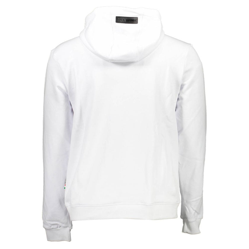 White Cotton Sweatshirtlong-sleeved sweatshirt with hood, 1 central pocket, contrasting details, print, logoWhite Cotton Sweatshirt${tagsPlein SportAulae White Cotton Sweatshirt Plein SportAulae White Cotton Sweatshirt long-sleeved sweatshirt with hood, 1
