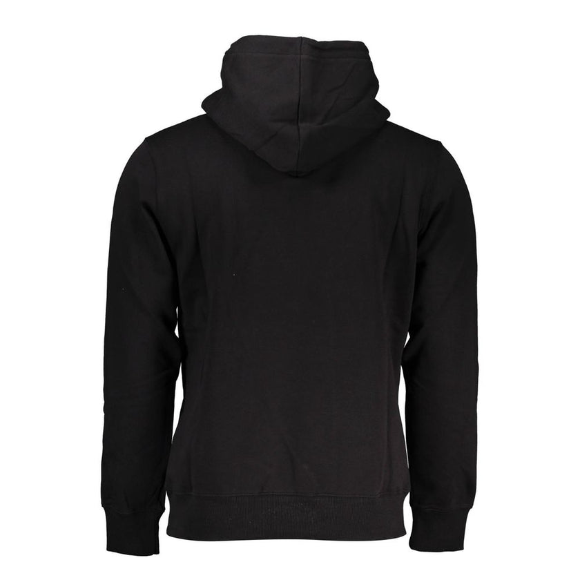 Black Cotton Men SweaterExperience the epitome of bold sophistication with Calvin Klein’s hooded sweatshirt. Crafted with the contemporary trendsetter in mind, this stunning black piece is a masterclass in understated luxury. Its premium 100% organic cott