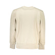 Beige Cotton Men SweaterStep into the epitome of sleek comfort with this Calvin Klein long-sleeve sweatshirt. Perfectly balancing coziness with style, its fleece-lined interior promises warmth on chilly days, while the iconic Calvin Klein embroidery logo