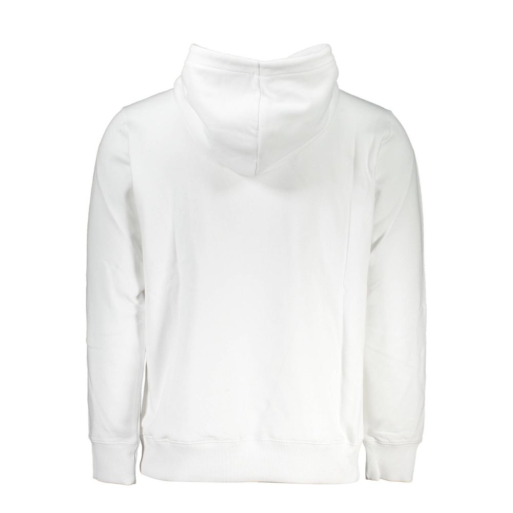 White Cotton Men SweaterElevate your wardrobe with the timeless sophistication of Calvin Klein. This pristine white sweatshirt, crafted from 100% organic cotton, guarantees comfort without compromising on style. The subtle contrasting details alongside th