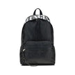 Black Lamb Ovis Aries Aries BackpackThe Crinkle Effect lambskin Backpack stands out for its modern design and soft, refined texture. The printed logo on the top adds a graphic and distinctive touch. Featuring a tone-on-tone fabric flat handle, adjustable