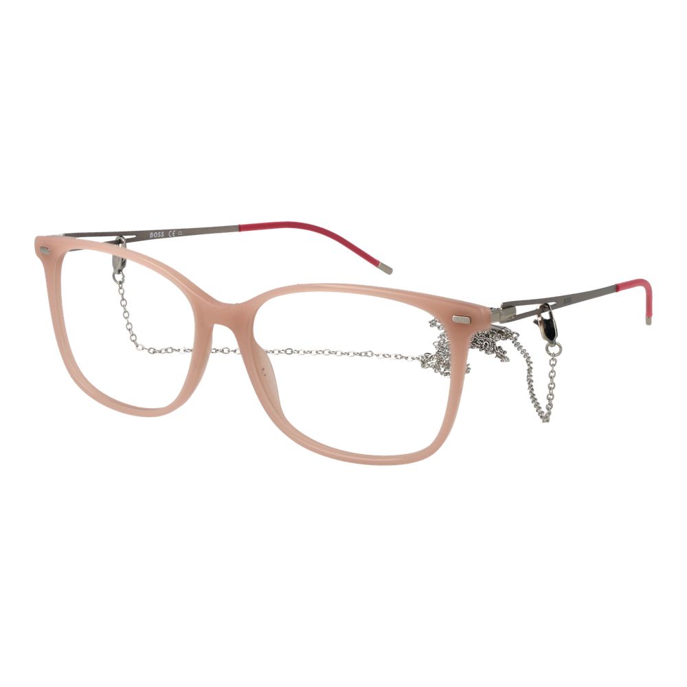 Cream Synthetic Rectangle Glasses Frames for Women