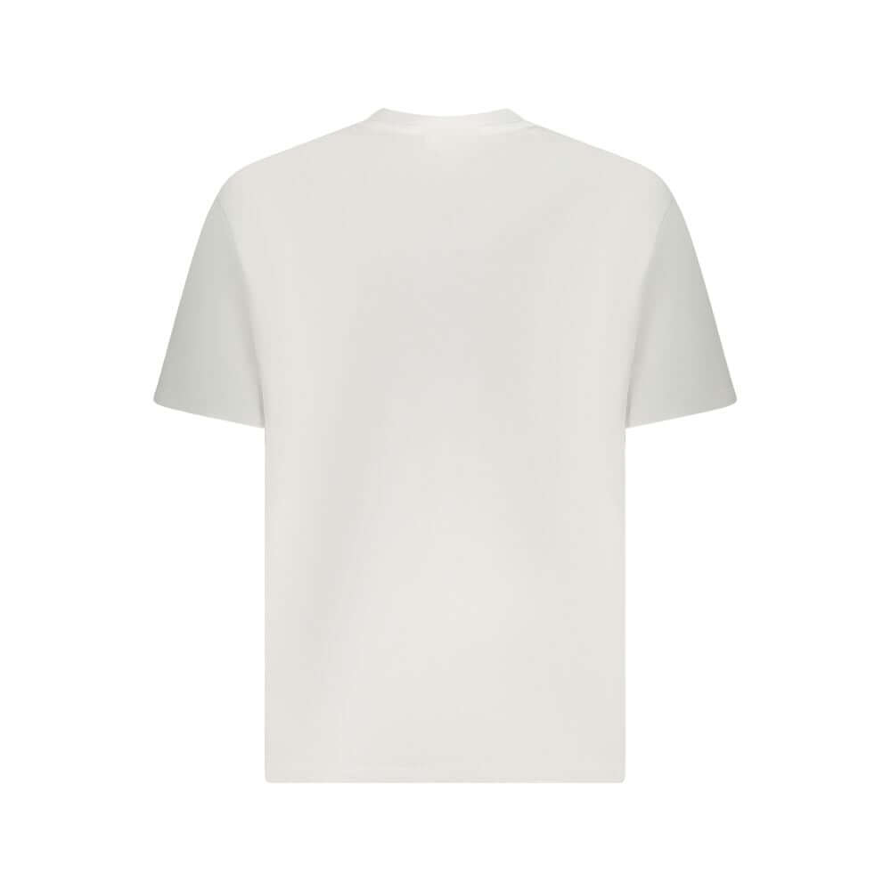 White Cotton Men T-ShirtDress to impress with this sleek Calvin Klein essential—a white short-sleeved t-shirt that exudes casual sophistication. Adorned with intricate embroidery and the iconic logo, this crew neck tee is a versatile addition to your ward