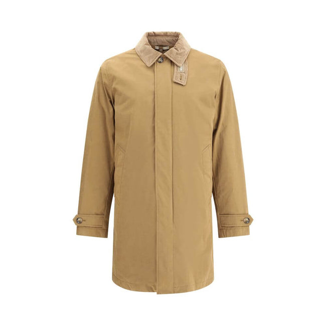 Beige Polyester CoatWoolrich’s Lamar padded Jacket is designed to take on winter with elegance and functionality. Featuring a knee length, it offers optimal protection from the cold without sacrificing style. The classic corduroy collar adds a refined, te