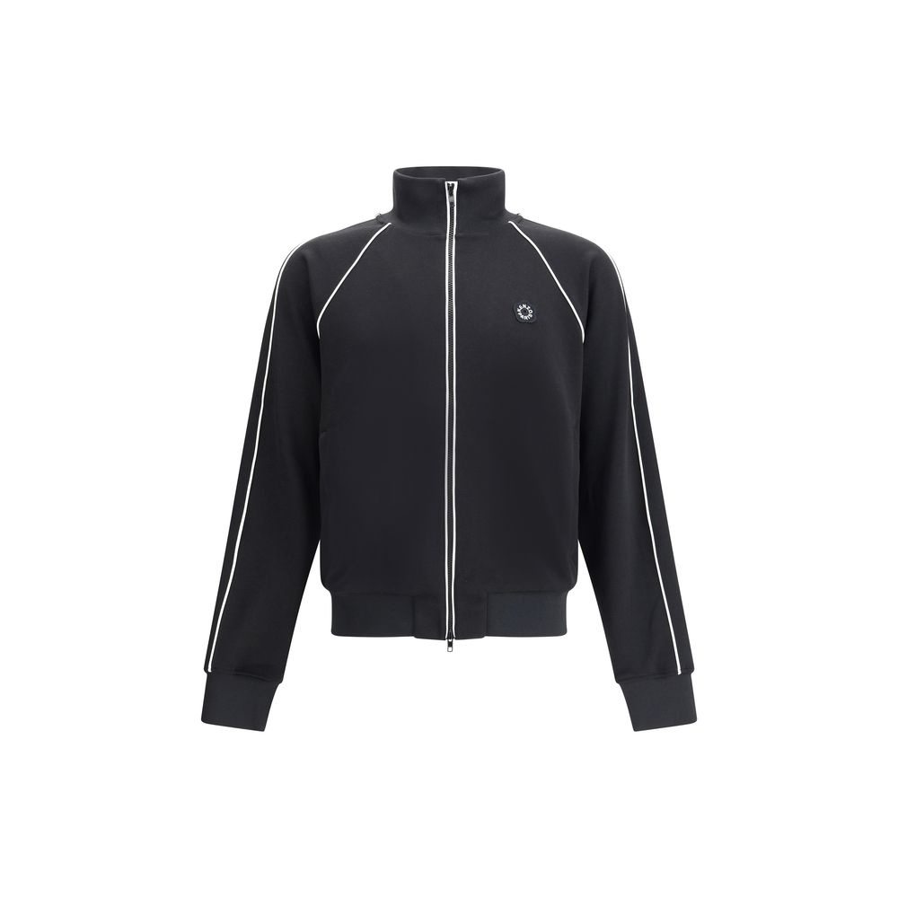 Black Polyester SweatshirtKenzo’s Zip-up Sweatshirt is made of interlock fabric, offering a soft and compact texture ideal for everyday comfort. Featuring a sporty, detail-oriented design, it features a double-slider zipper closure and contrasting piping