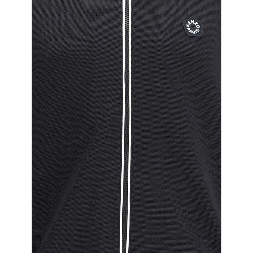 Black Polyester SweatshirtKenzo’s Zip-up Sweatshirt is made of interlock fabric, offering a soft and compact texture ideal for everyday comfort. Featuring a sporty, detail-oriented design, it features a double-slider zipper closure and contrasting piping
